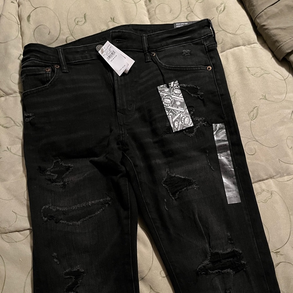 American Eagle black jeans mens 34 x 34